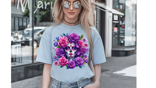 PINK PURPLE SUGAR SKULL