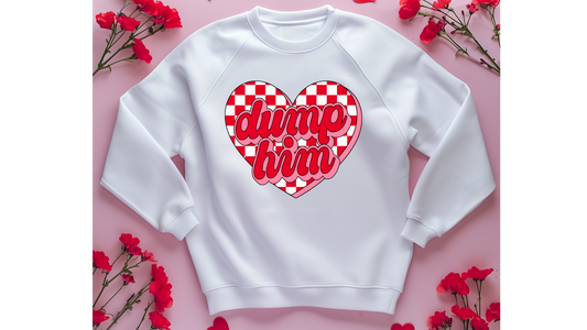 DUMP HIM CHECKERED HEART