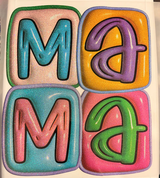 Glitter bubble mama