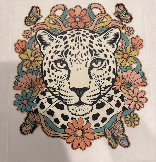 Boho floral leopard