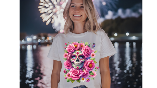 PINK FLORAL SKELLY