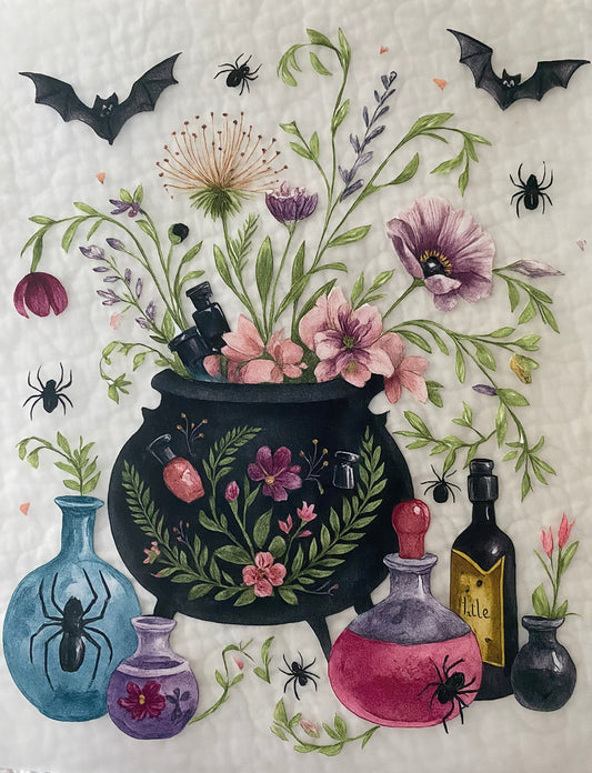 Floral cauldron