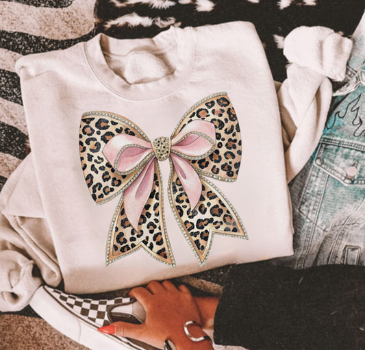 PREPPY LEOPARD BOW
