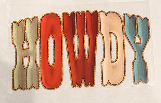 Faux embroidery howdy