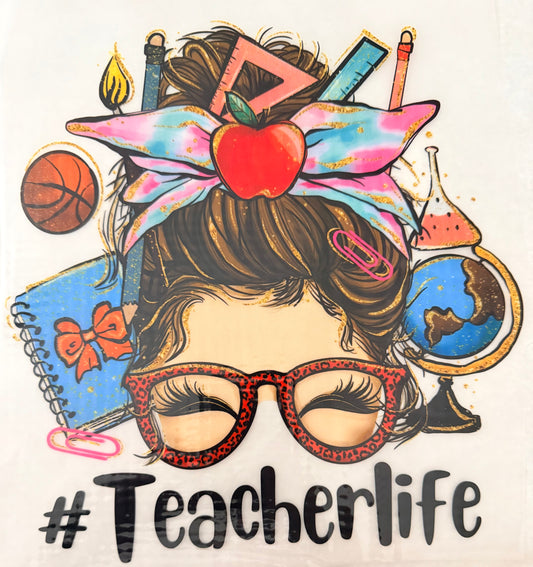Messy bun teacher