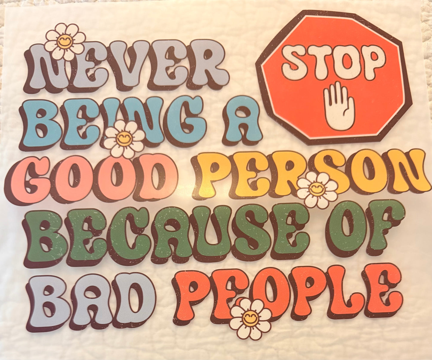 Never stop