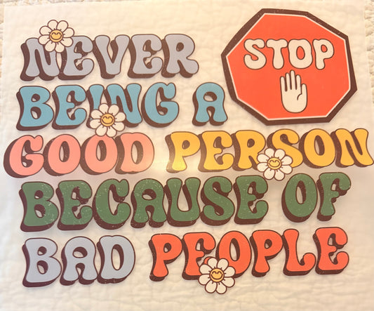 Never stop