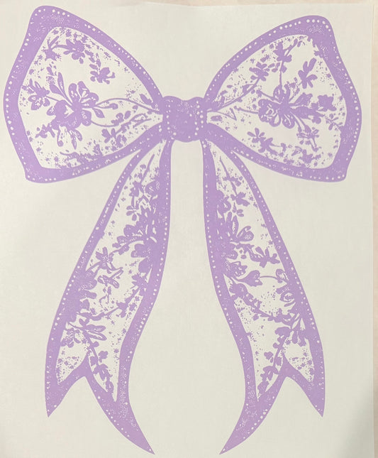 Purple lace bow