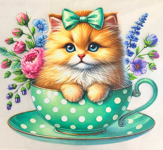 Cute cup cat