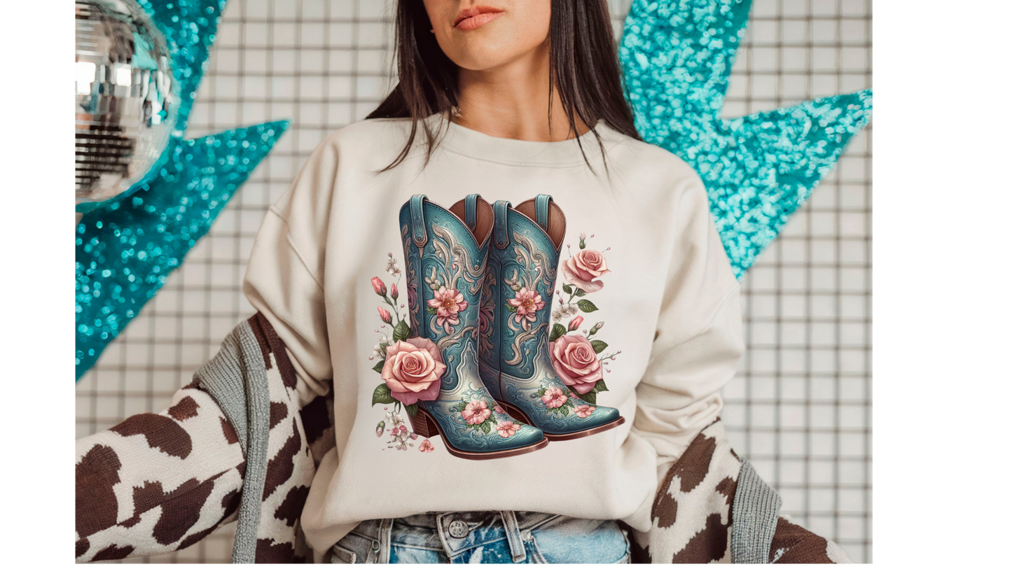 FLORAL COWBOY BOOTS