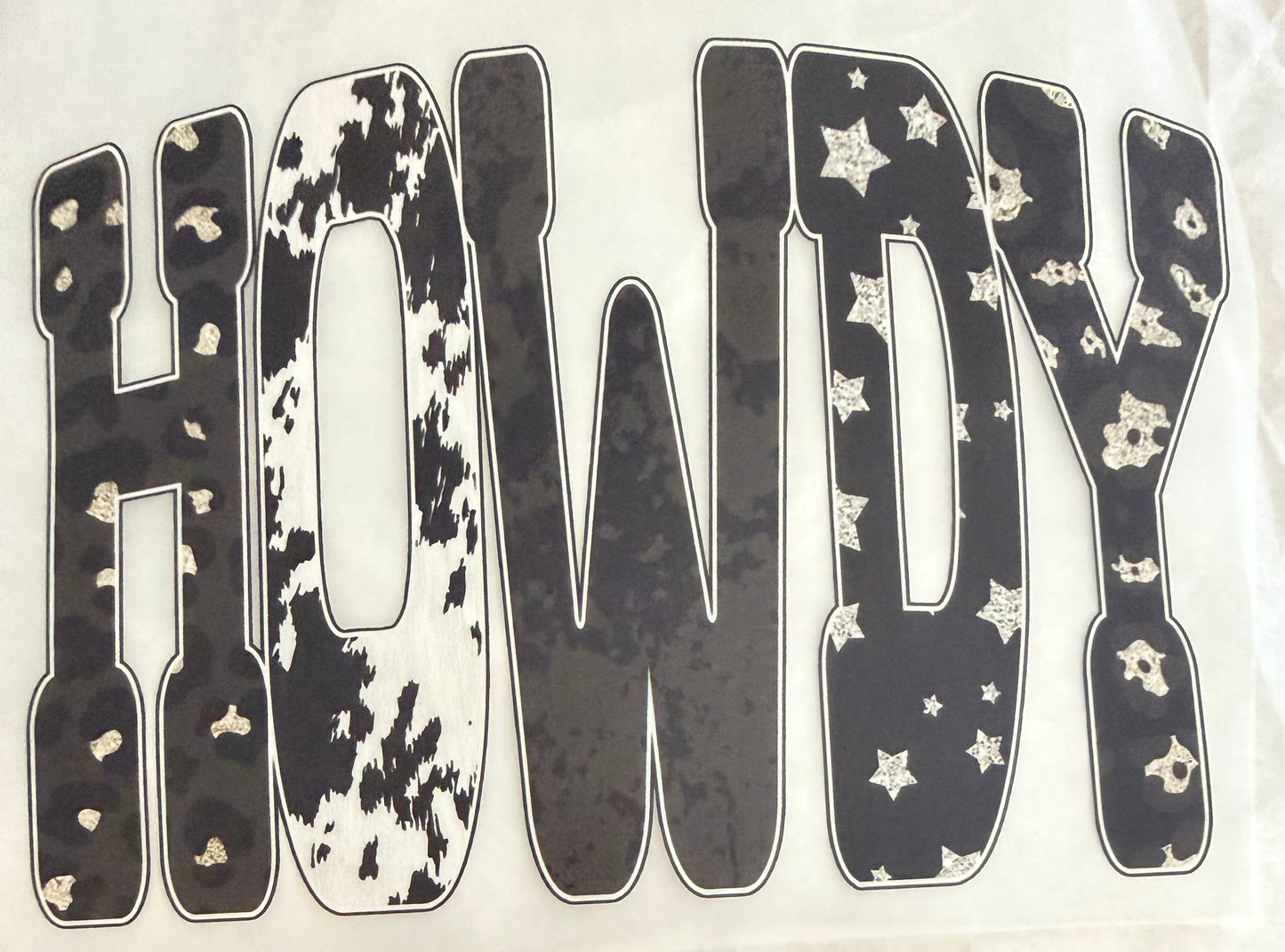 Black white Howdy