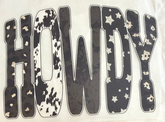 Black white Howdy