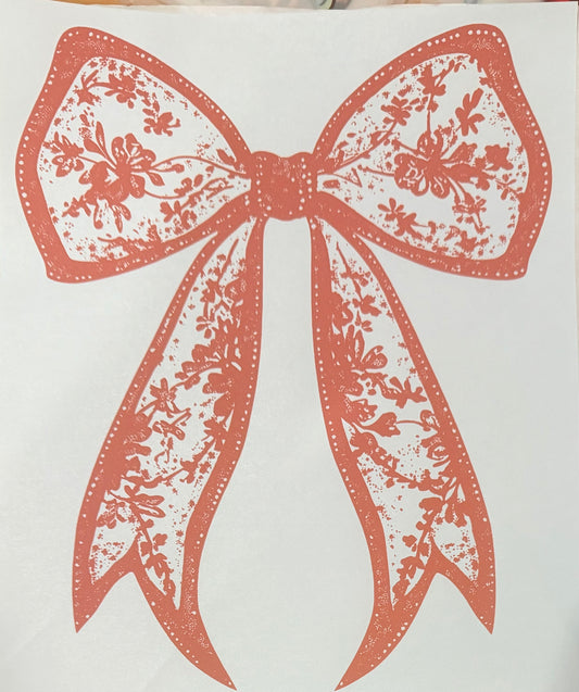 Crimson lace bow
