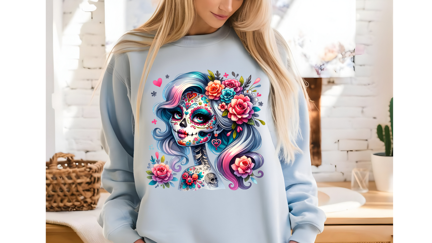 FLORAL DAY OF DEAD SKELLY