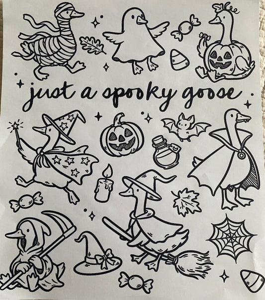 Spooky goose collage
