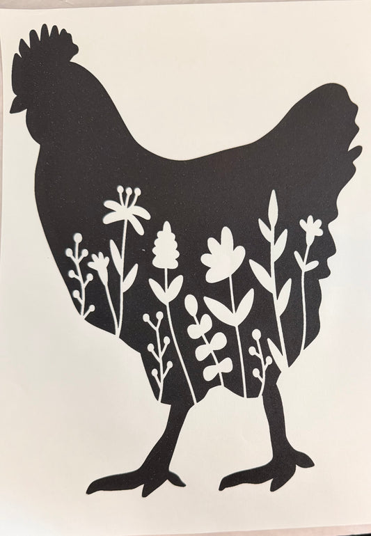 Floral chicken