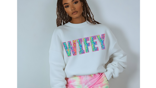 FAUX GLITTER WIFEY