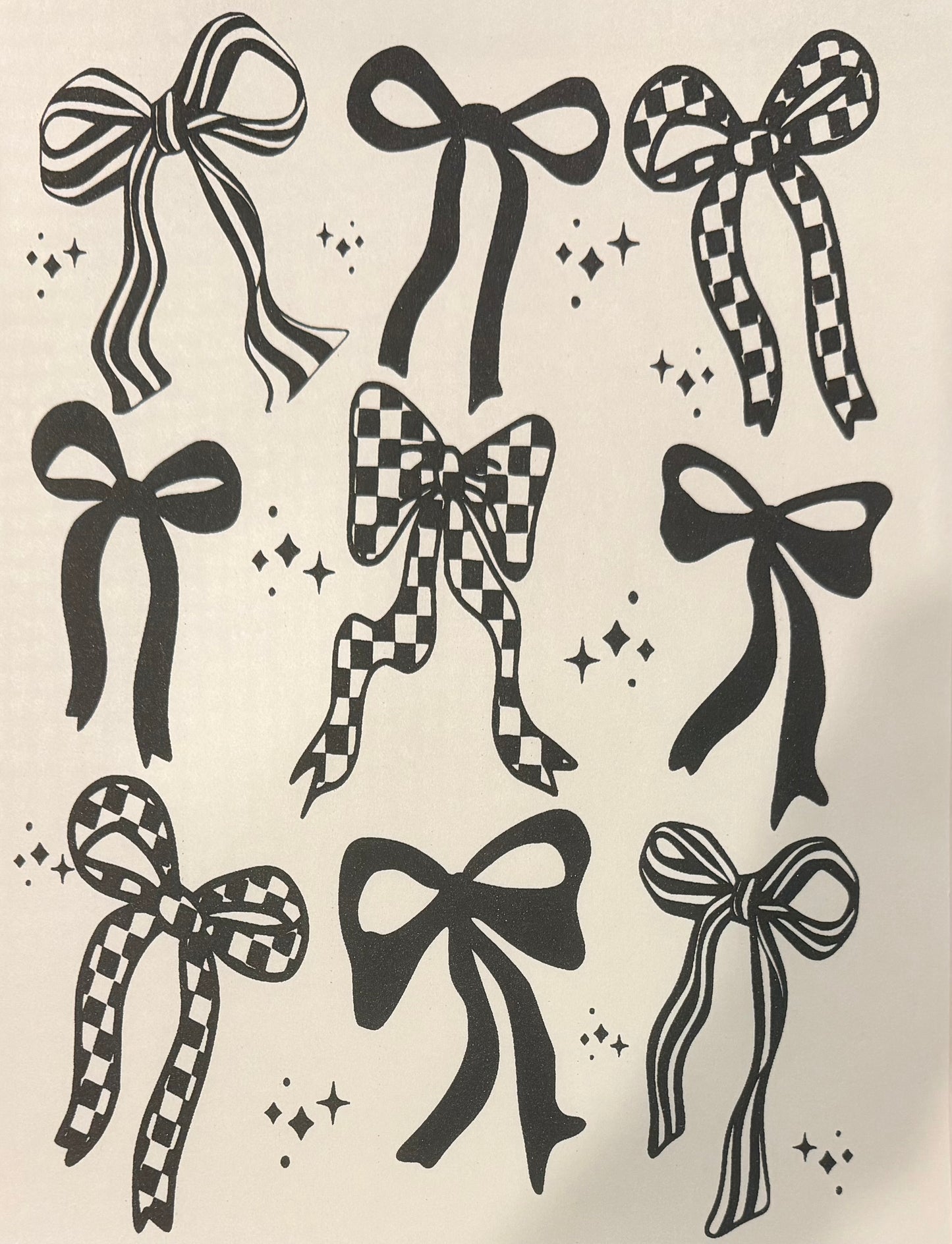 Checkered bow collage