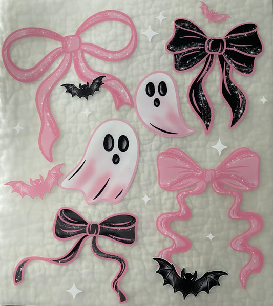 Pink bows ghosts