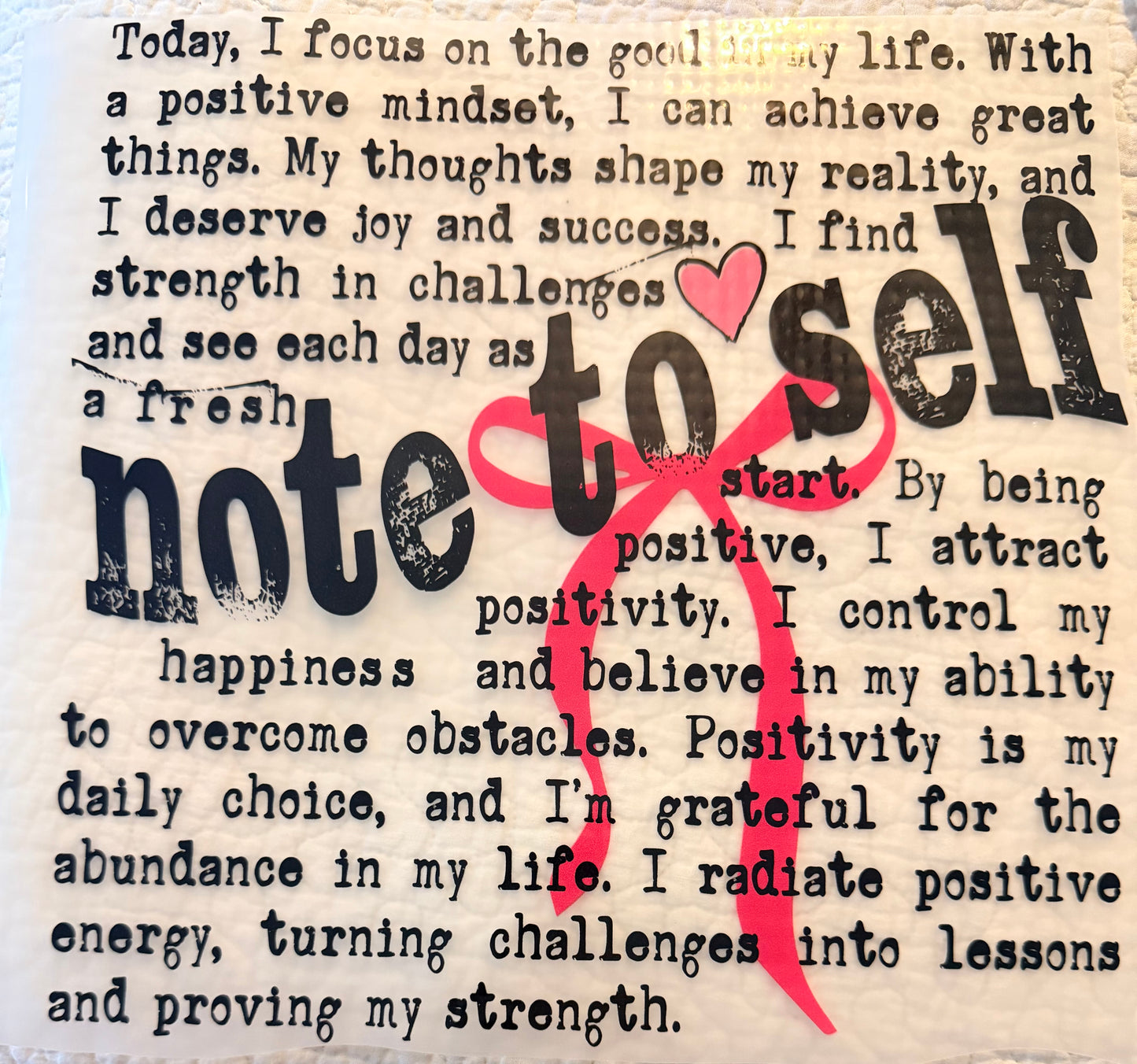 Note to self