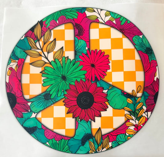 Floral peace sign