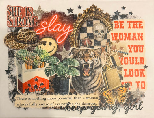 Strong woman collage