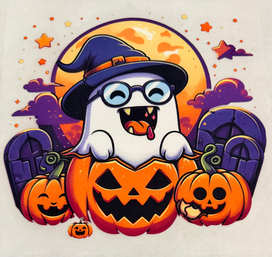 Creepy ghost pumpkin
