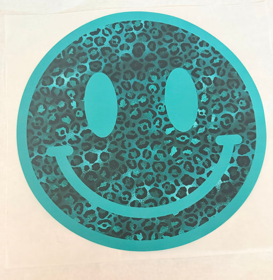 Teal leopard smiley