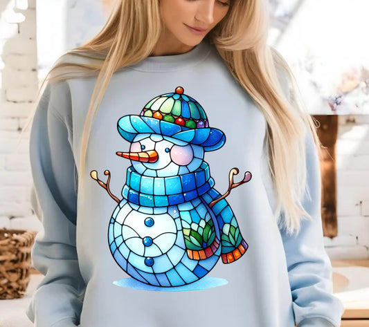 STAINED GLASS SNOWMAN