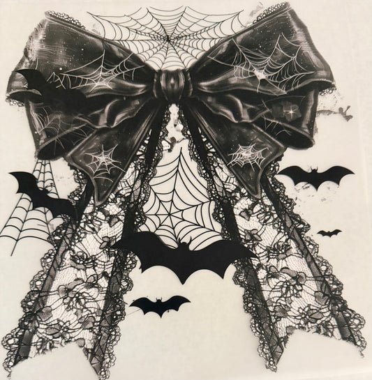 Black lace bow