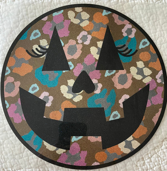 Leopard pumpkin smiley