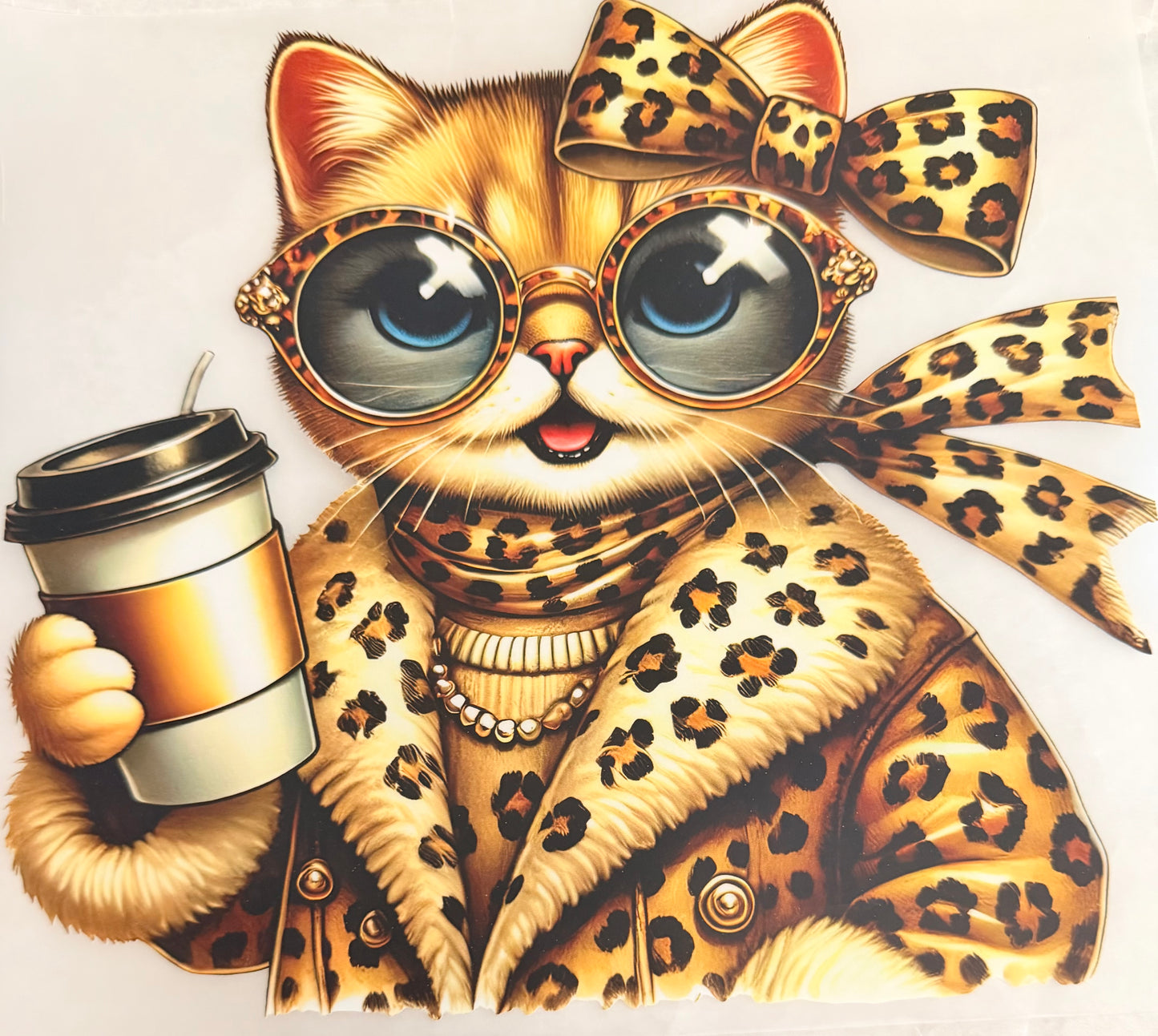 Leopard coffee cat