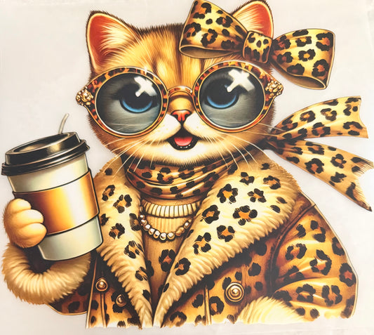 Leopard coffee cat