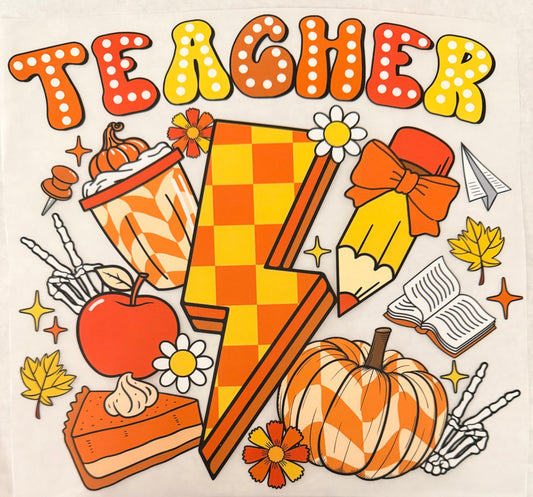 Retro fall teacher