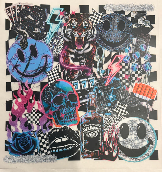 Edgy rock collage