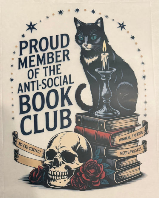 Antisocial book club cat