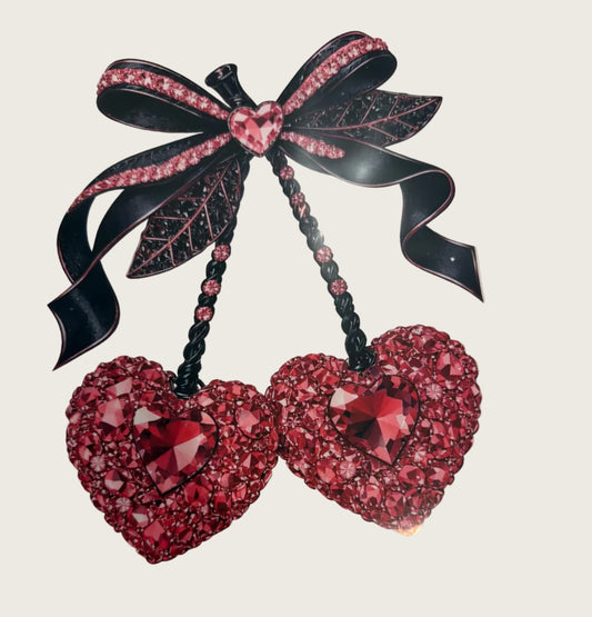 Gemstone cherry bows