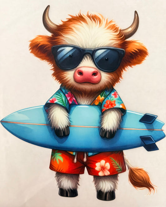 Surfer cow