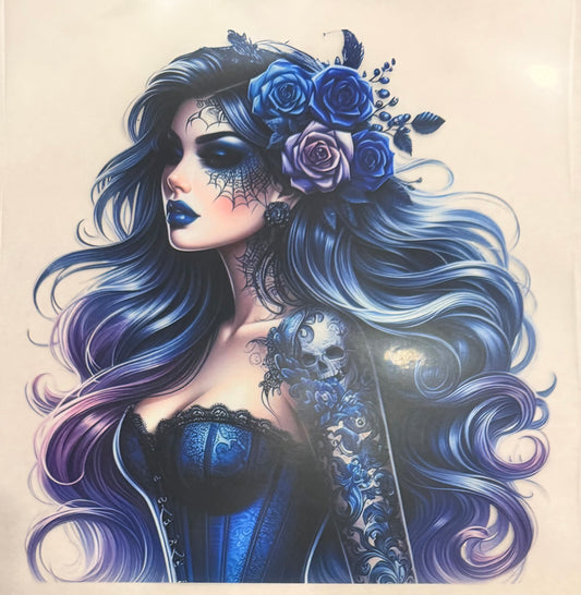 Blue pin up