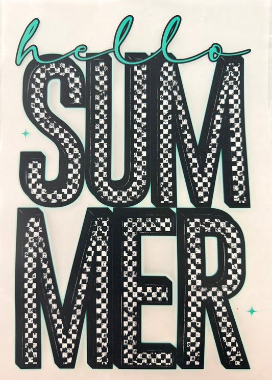 Hello summer checkered