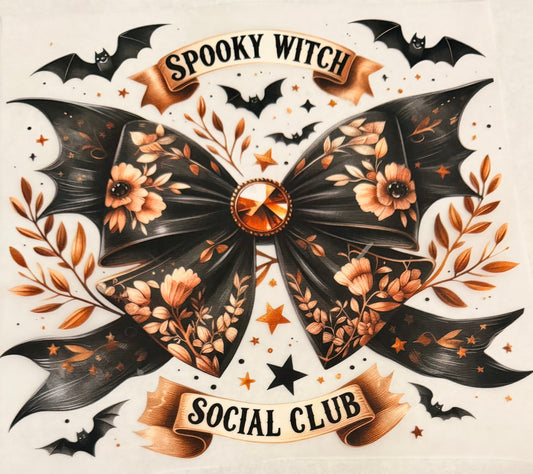Spooky witch bat bow