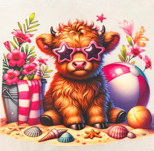 Glam beach cow