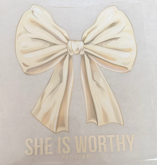 She is worthy