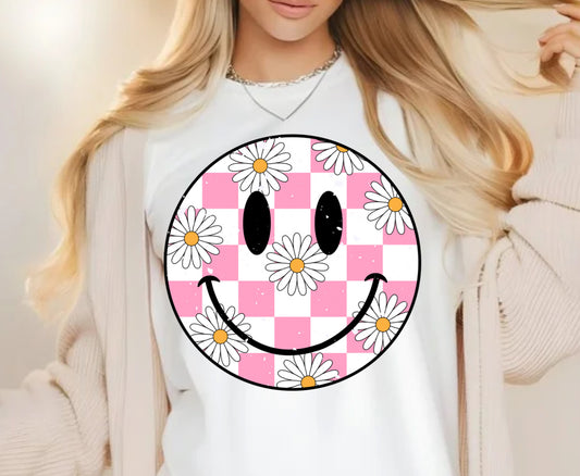 CHECKERED FLORAL SMILEY