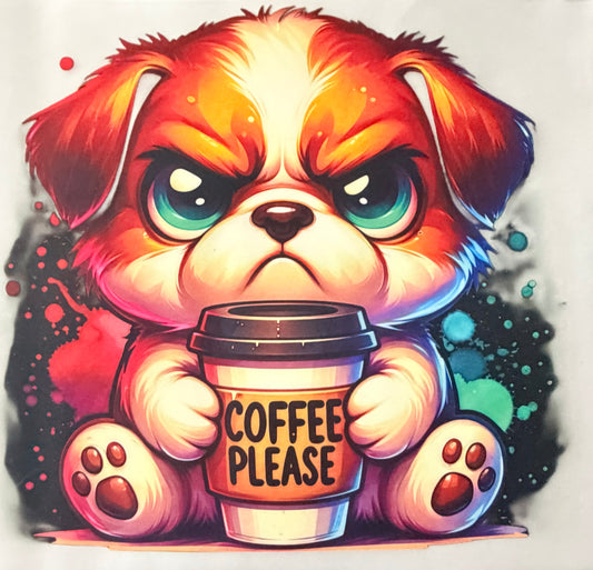 Coffee please angry dog