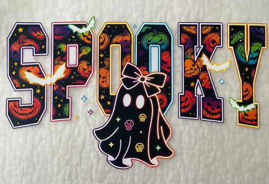 Neon spooky ghost