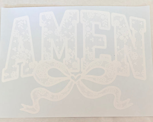 Amen lace bow