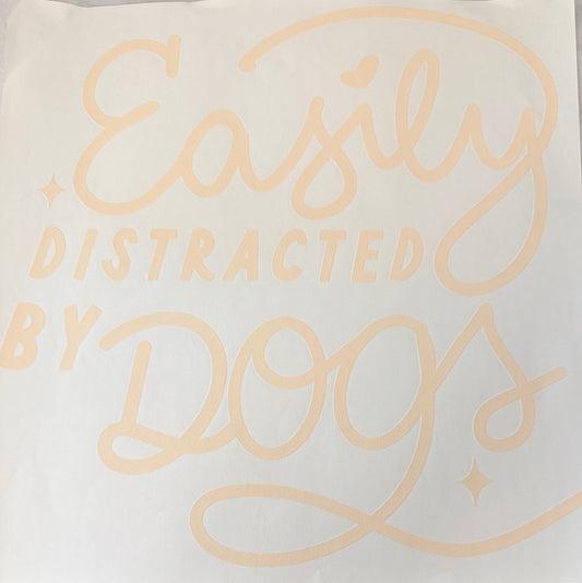 Easily distracted by dogs