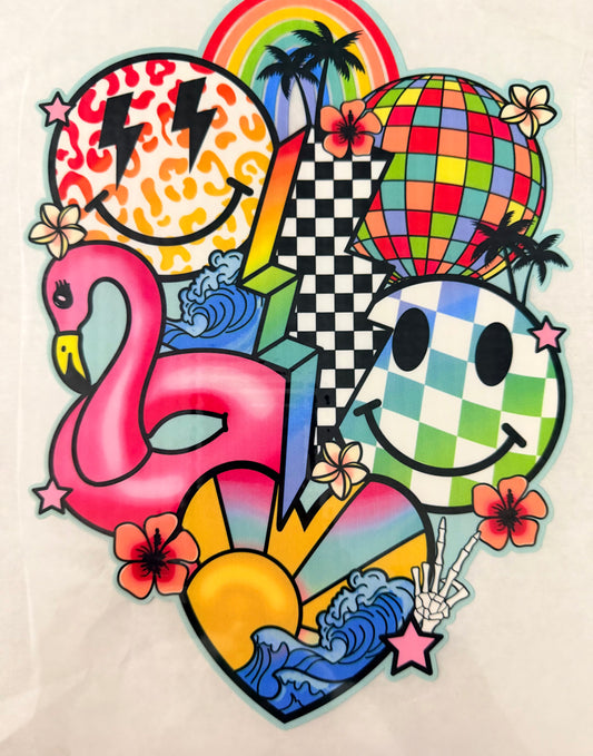 Summer retro collage