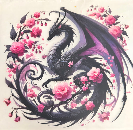 Pink floral dragon